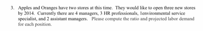 3. Apples and Oranges have two stores at this