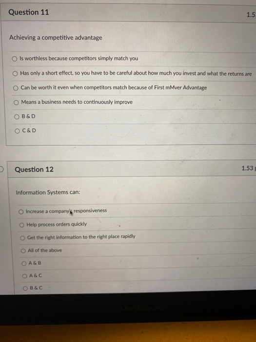 Does anyone know any if these? Question 11 1 1.5