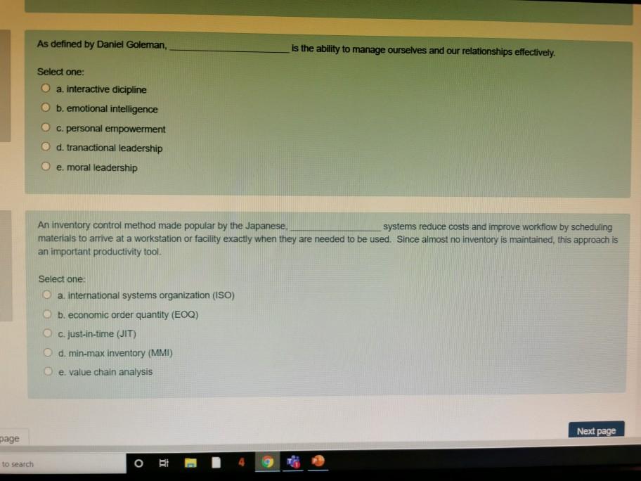 As defined by Daniel Goleman, is the ability to