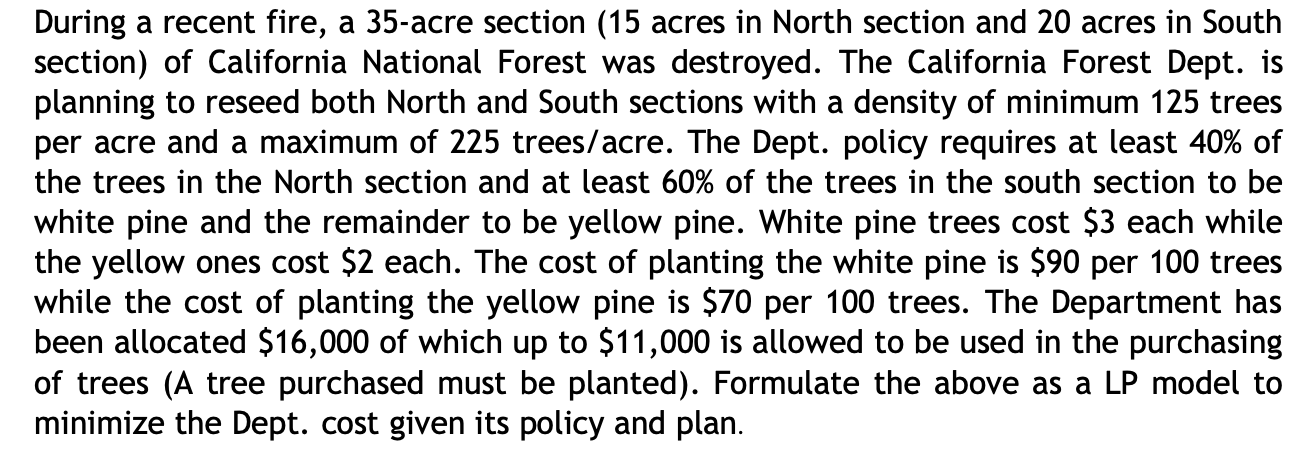 During a recent fire, a 35-acre section (15 acres