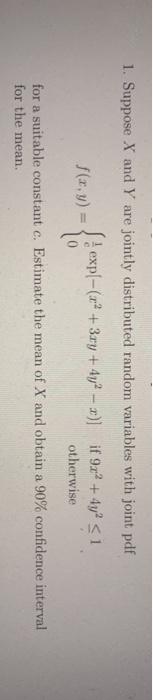 please also show the coding 1. Suppose X and Y