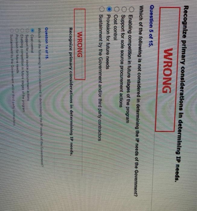 Recognize primary considerations in determining