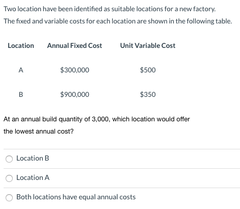 Two location have been identified as suitable