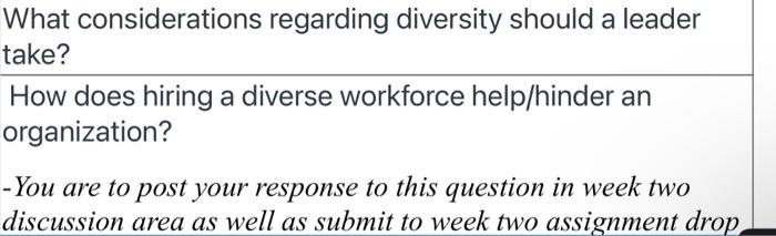 What considerations regarding diversity should a