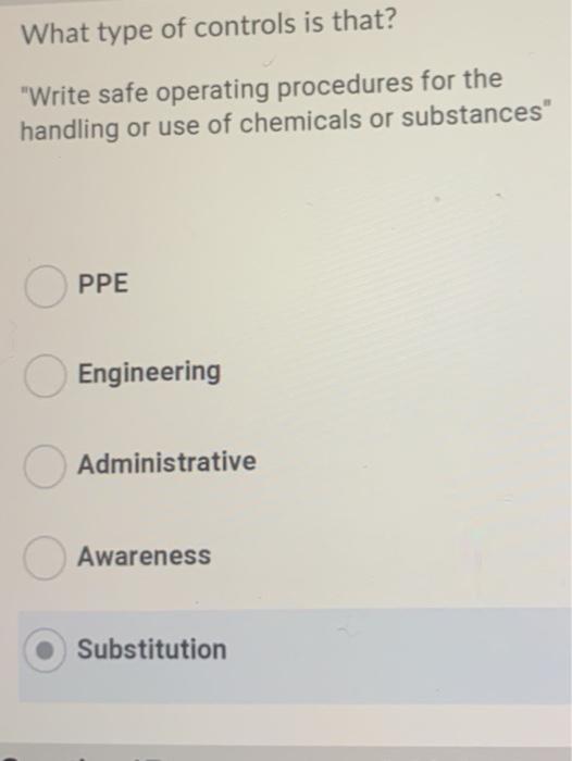 What type of controls is that? "Write safe
