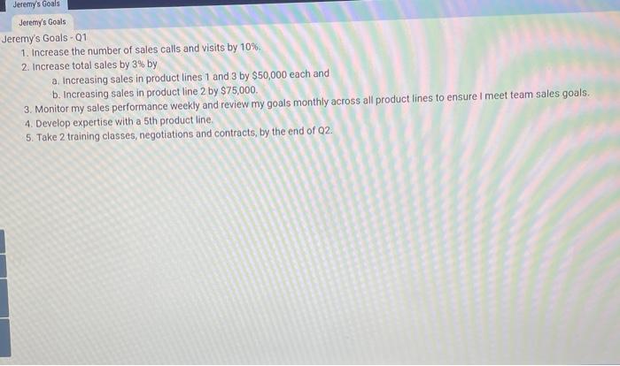 which answer? A. Some of the goals.. B. The goals