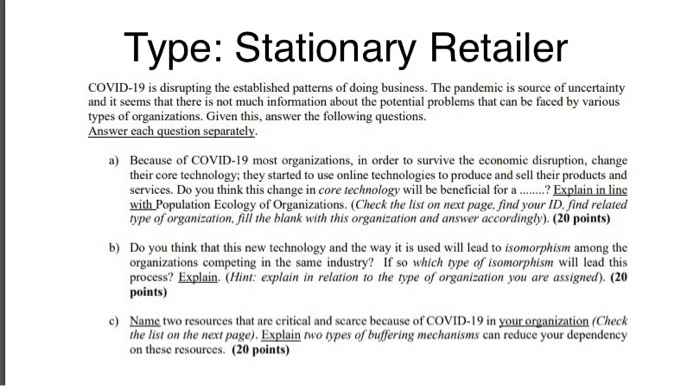 DON'T MIND THE LIST, THE TYPE IS STATIONARY