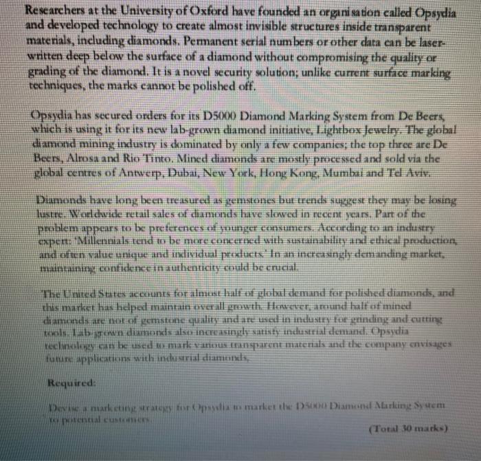 Researchers at the University of Oxford have