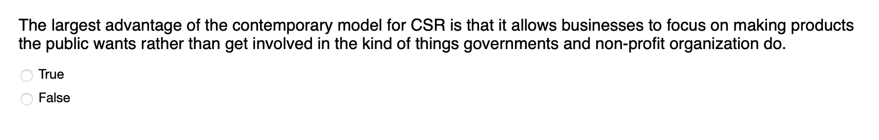 The largest advantage of the contemporary model