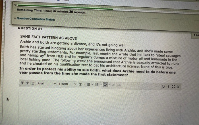 Remaining Time: 1 hour, 37 minutes, 39 seconds.