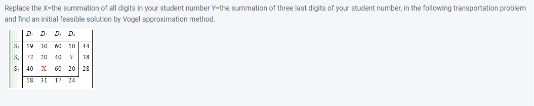 X= 21 Y= 10 URGENT!!!! PLEASEEE!!!!! Replace the