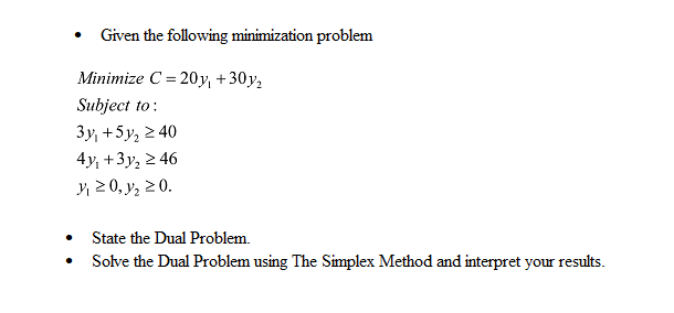 1. Consider the following problem. Maximize Z=-2x