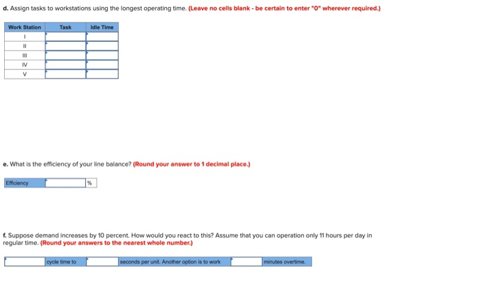 Problem 8-9 An assembly line is to be designed to