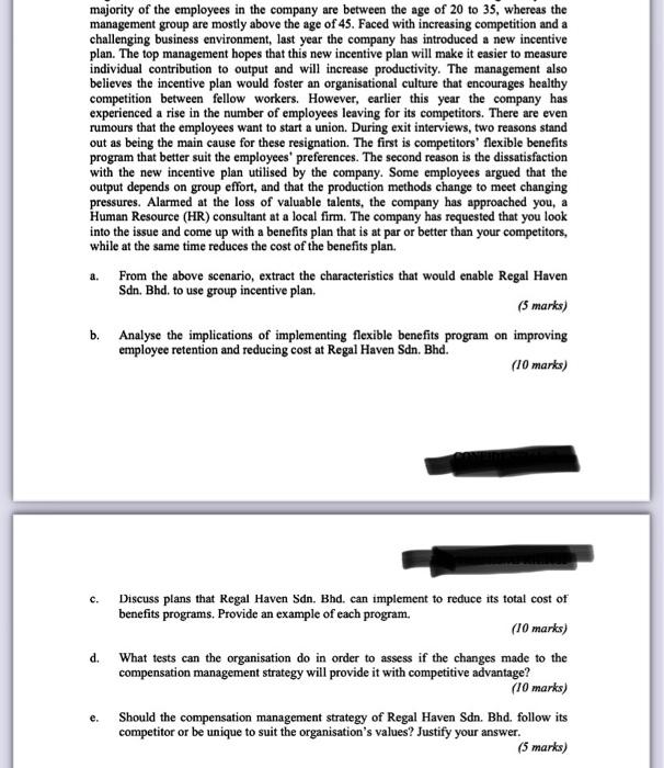 compensation management majority of the employees