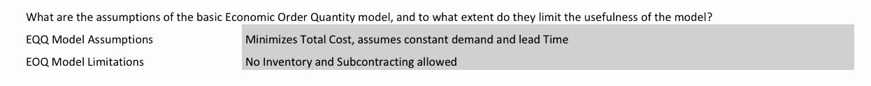 What are the assumptions of the basic Economic