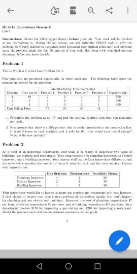 1315 Opera Research Problem 1 Metal Maret Product