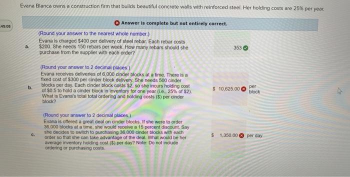 Evana Blanca owns a construction firm that builds