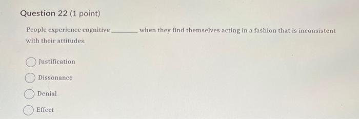 People experience cognitive when they find