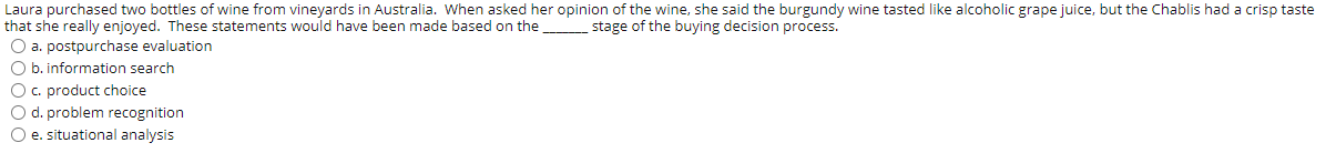 Laura purchased two bottles of wine from