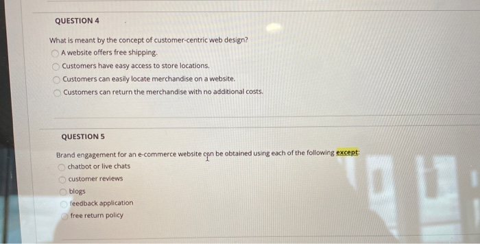 QUESTION 4 What is meant by the concept of