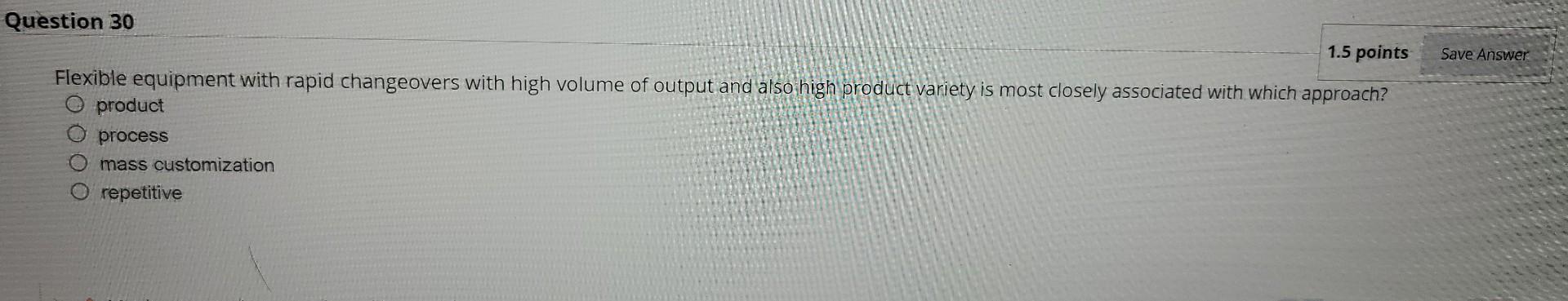 Flexible equipment with rapid changeovers with