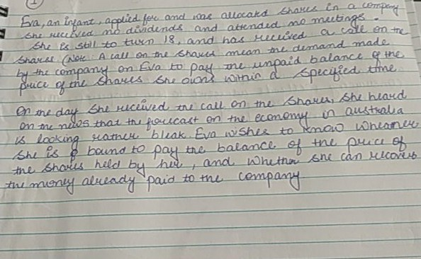 it is the question of law and the case study I