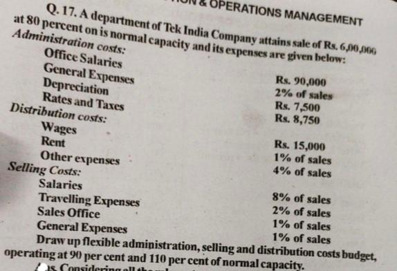 please write a correct solutions PERATIONS