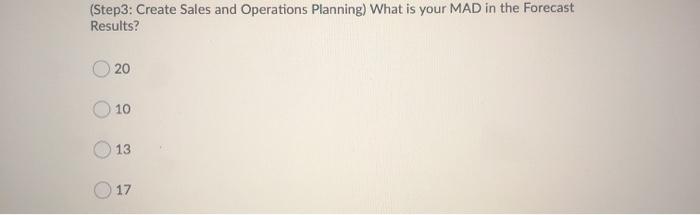 (Step3: Create Sales and Operations Planning)