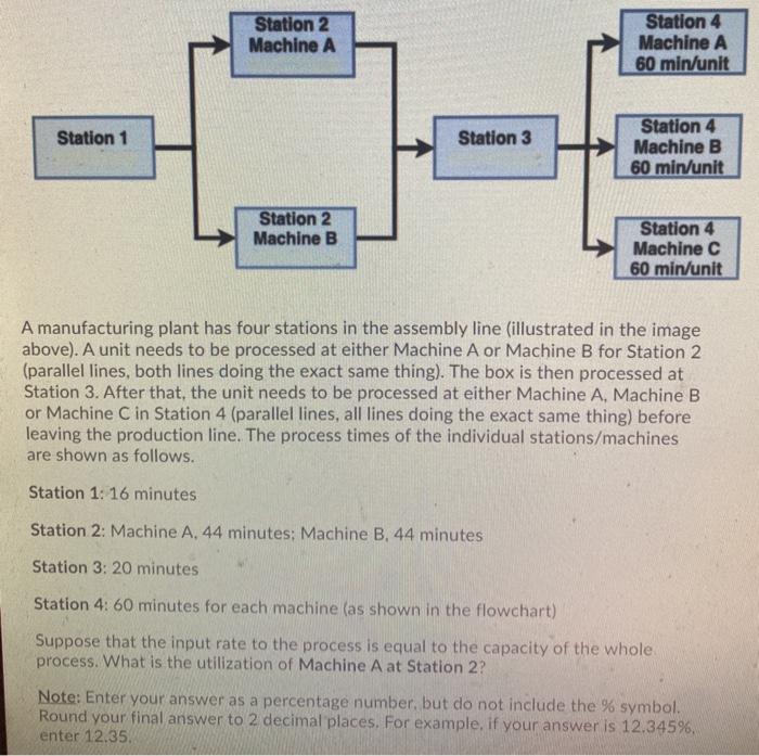 Station 2 Machine A Station 4 Machine A 60