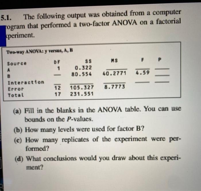 please answer showing all steps 5.1. The