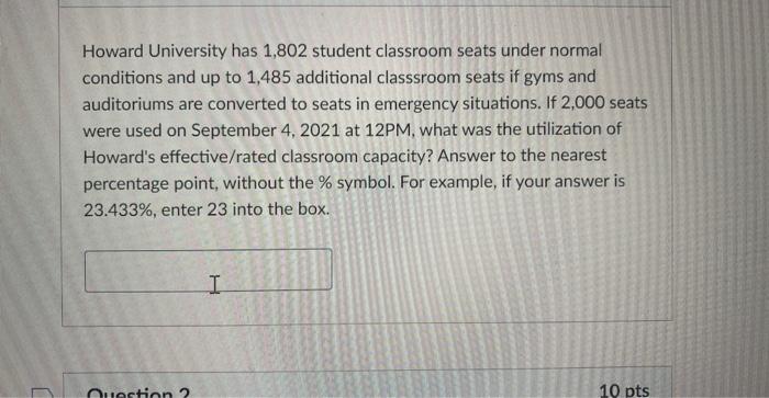 important part in problem: effective/rated Howard