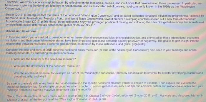 This week, we explore economic globalization by