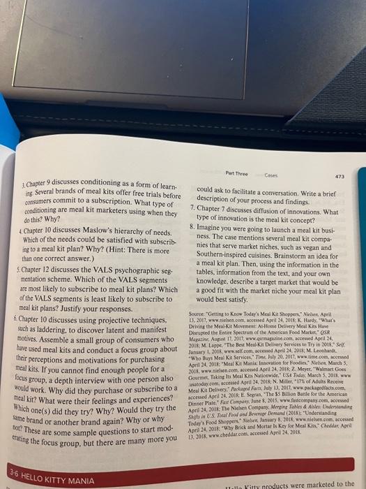 s 1, 5, & 8 from Case 3-5. Work cited would help.