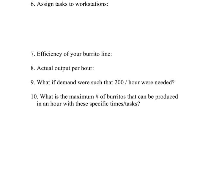 Please Help -A TASKS Predecessor Task Time A Warm