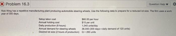 infor in second picture a) Setup cost = $ 9.80