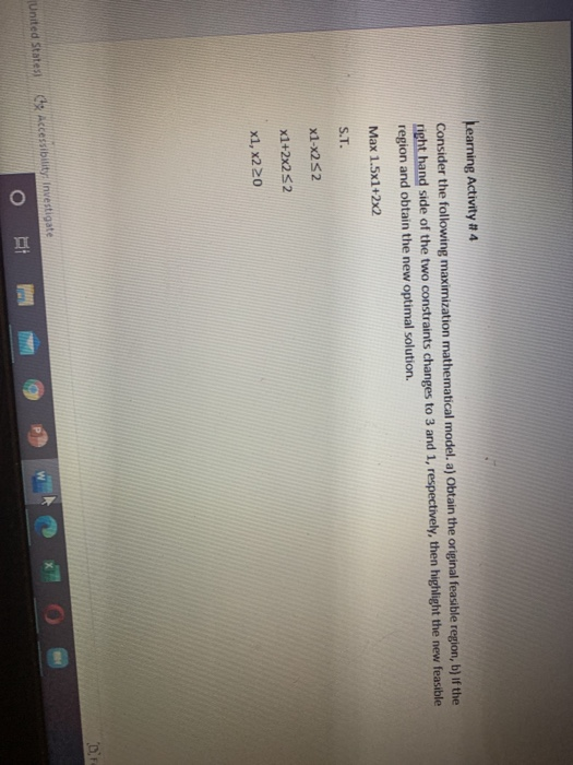 Learning Activity #4 Consider the following