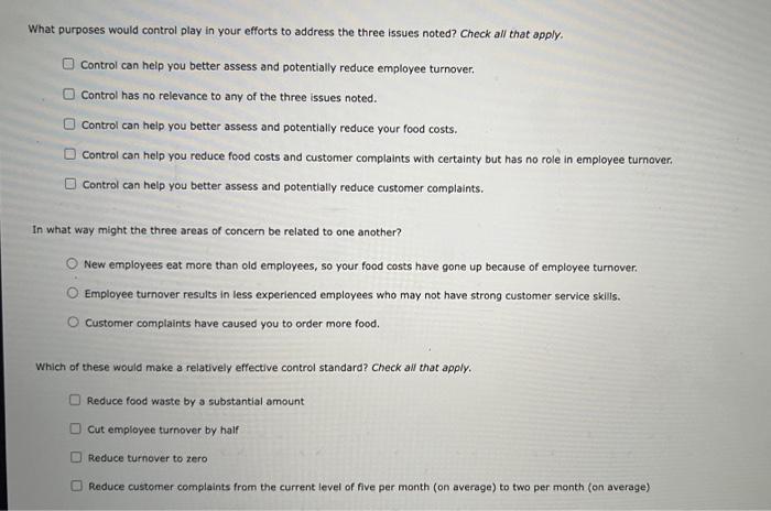 Exercise Overview Diagnostic skills help managers