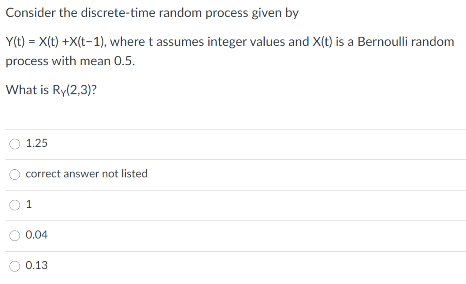 Consider the discrete-time random process given