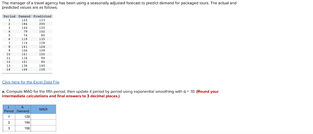 The manager of a travel agency has been using a