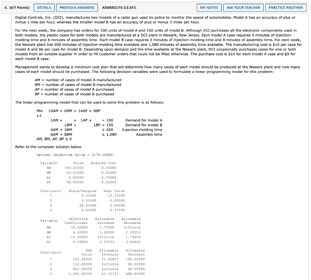 I NEED THE EXPLANATION OF ALL THE NUMBERS Digital