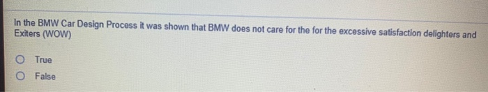 In the BMW Car Design Process it was shown that