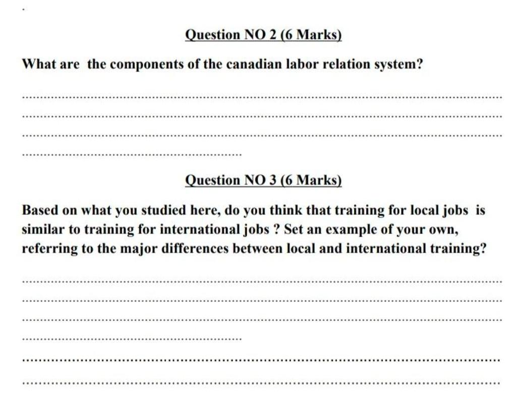 Please answer the both questions appropriately.