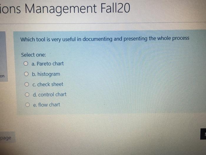 ions Management Fall20 Which tool is very useful