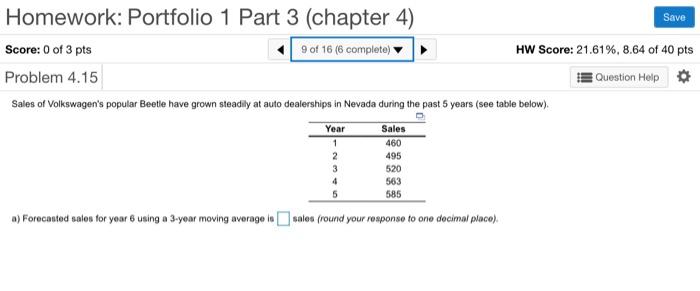 Save Homework: Portfolio 1 Part 3 (chapter 4)