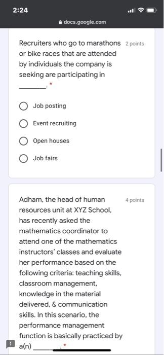 2:24 docs.google.com Adham is the HR manager at 4