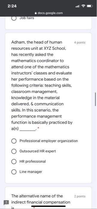 2:24 docs.google.com Adham is the HR manager at 4