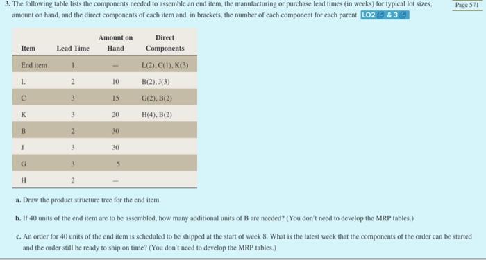 Page 571 3. The following table lists the