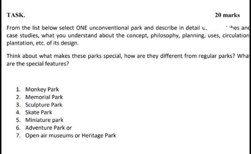 Do it Fast Please TASK. 20 marks From the list