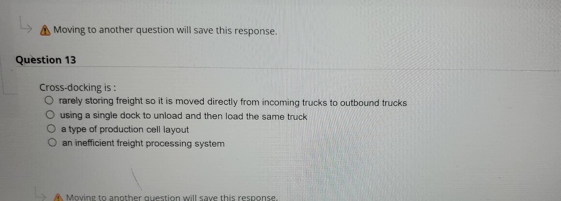 A Moving to another question will save this