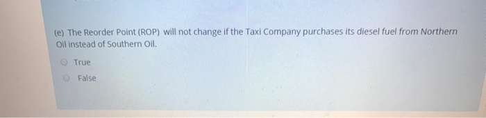 The City Taxi Company uses 200,000 liters of